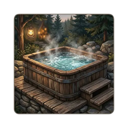 Hot tub at Weeks Creek Haven